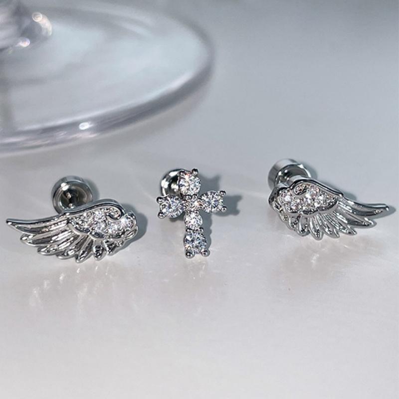 Boucles d'oreilles croix ailes - Luxury Lifestyle Jewelry avis et prix